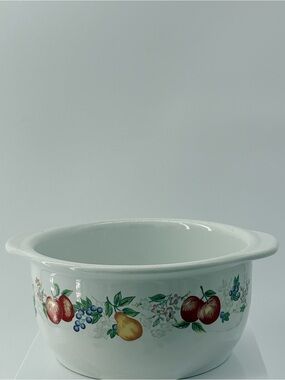 Corelle White Serving Bowl with Multicolor Fruit Motif